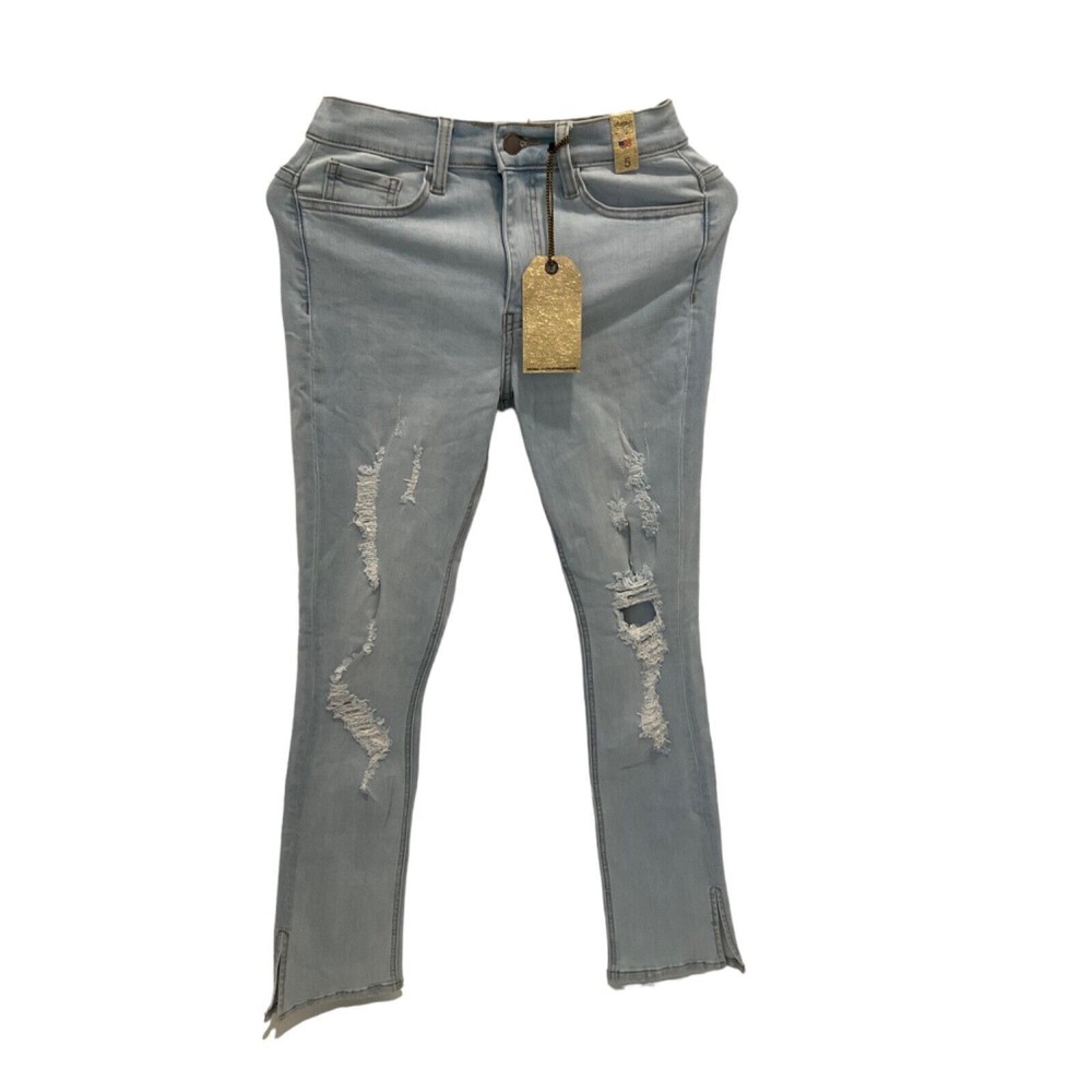 Vibrant Lady Skinny Jeans Straight Pant Light or Powder Blue Size - 5(W26)
